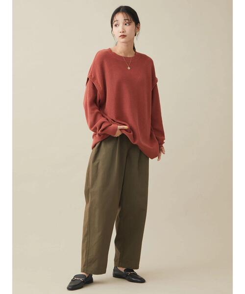 CRAFT STANDARD BOUTIQUE(クラフトスタンダードブティック)の「ベイカーテーパードパンツ *◆(チノパンツ・レディース・カーキ/ベージュ・M/L)」の14枚目の写真