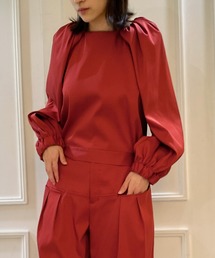 パワーショルダーサテンプルオーバー