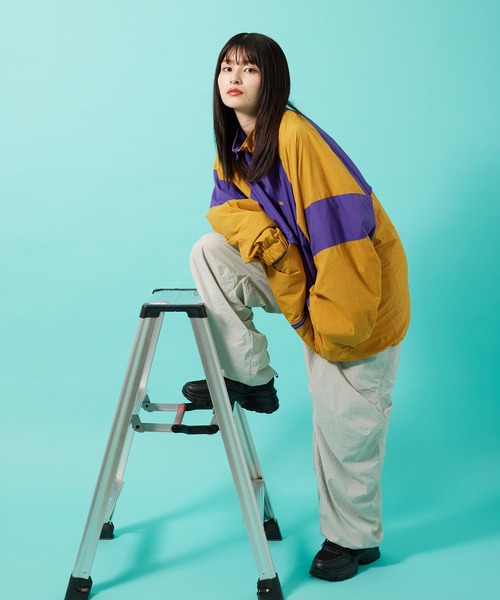 re_k by JUNRED（レクバイジュンレッド）の「re_k by JUNRED / バイカラーナイロンジャケット（ナイロンジャケット・メンズ・ブラック/パープル・S/M/L）」の11枚目の写真