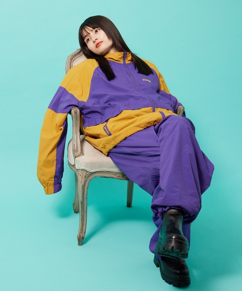 re_k by JUNRED（レクバイジュンレッド）の「re_k by JUNRED / バイカラーナイロンジャケット（ナイロンジャケット・メンズ・ブラック/パープル・S/M/L）」の12枚目の写真