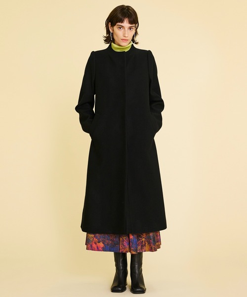 LANVIN ロングコート 40 ゴールド ブラック　新品未使用♡ LANVIN en Bleu（ランバンオンブルー）の「ナイロンツイルミドルコート