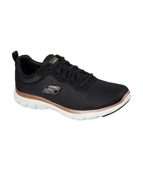 SKECHERS(スケッチャーズ)の「SKECHERS FLEX APPEAL 4.0-BRILLIANT VIEW / スケッチャーズ フレックスアピール4.0 ブリリアントビュー(スニーカー・レディース・ネイビー×ホワイト/ブラック×ホワイト・23cm/23.5cm/24cm/24.5cm/25cm/22.5cm)」の2枚目の写真