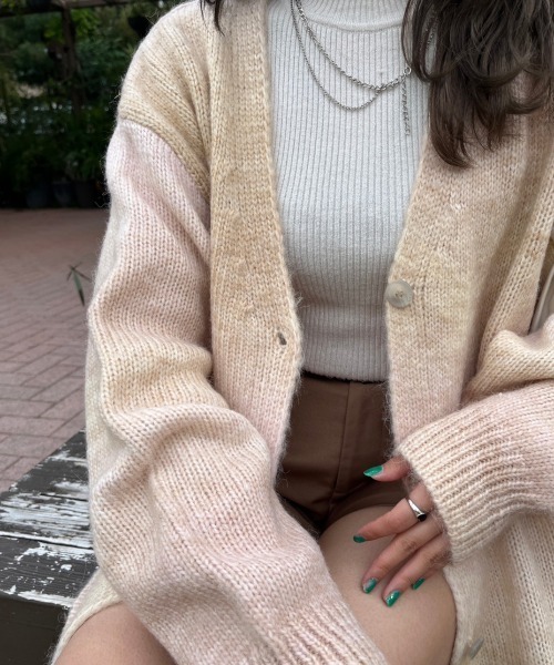 Sunflower 24aw グラデーション ニット カーディガン LACーVERT