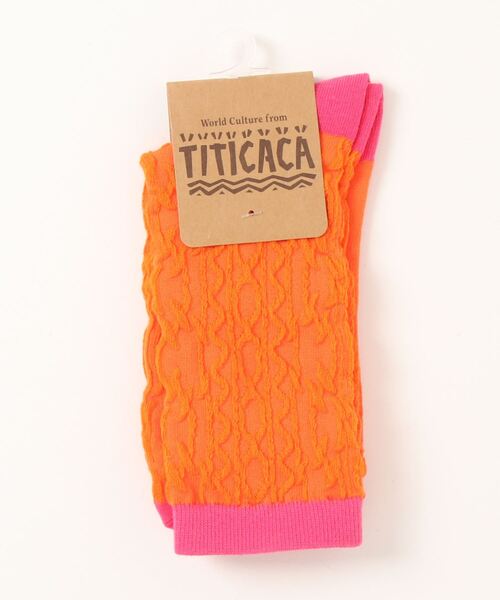 チチカカ（チチカカ）の「ネイティブアランソックス 23-25cm（ソックス/靴下・レディース・ブラック/グリーン/オレンジ・FREE）」の11枚目の写真