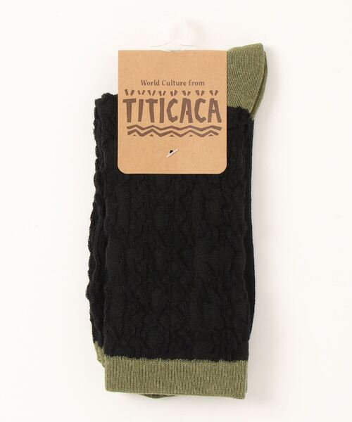 チチカカ（チチカカ）の「ネイティブアランソックス 23-25cm（ソックス/靴下・レディース・ブラック/グリーン/オレンジ・FREE）」の9枚目の写真