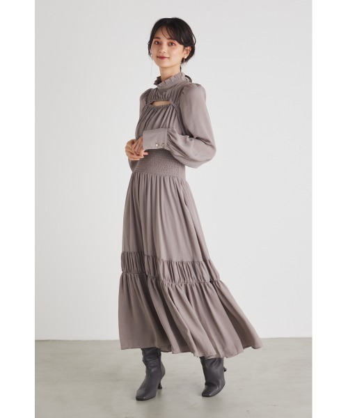 rienda（リエンダ）の「バストカットフレアワンピース