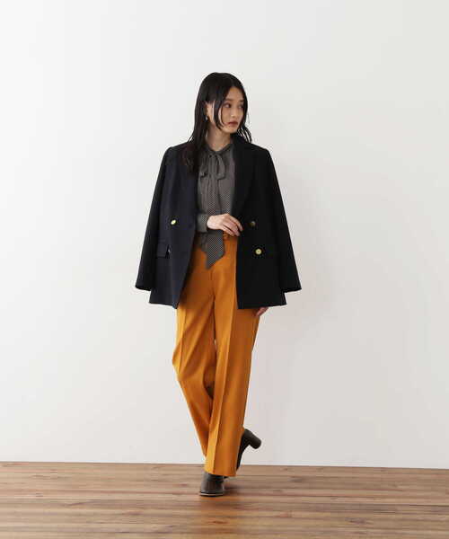 N.（N. Natural Beauty Basic）（エヌエヌナチュラルビューティーベーシック）の「◆キカ柄ボウタイリボン付ブラウス（シャツ/ブラウス・レディース・ホワイト系その他/ブラック系その他・MEDIUM）」の12枚目の写真