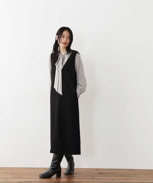 N.（N. Natural Beauty Basic）（エヌエヌナチュラルビューティーベーシック）の「◆キカ柄ボウタイリボン付ブラウス（シャツ/ブラウス・レディース・ホワイト系その他/ブラック系その他・MEDIUM）」の22枚目の写真