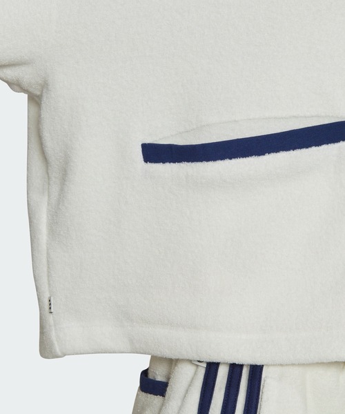 adidas クロップタオルテリーカーディガン / ジャージ セットアップ adidas（アディダス）の「クロップ タオルテリー カーディガン