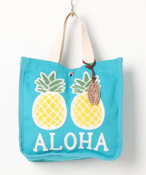 Kahiko（カヒコ）の「【Kahiko】相良刺繍ハワイアンミニトート（トートバッグ・レディース・オレンジ/グリーン/ピンク/ブラウン/ホワイト/ターコイズブルー・FREE）」の4枚目の写真