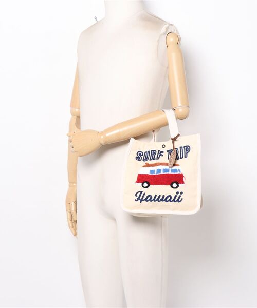 Kahiko（カヒコ）の「【Kahiko】相良刺繍ハワイアンミニトート（トートバッグ・レディース・オレンジ/グリーン/ピンク/ブラウン/ホワイト/ターコイズブルー・FREE）」の9枚目の写真