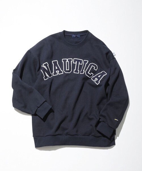 NAUTICA(ノーティカ)の「NAUTICA/ノーティカ Arch Logo Crewneck Sweatshirt 2.1(スウェット・メンズ・オフホワイト/グレー/グリーン/ネイビー・SMALL/MEDIUM/LARGE/X-LARGE/XX-LARGE)」の4枚目の写真