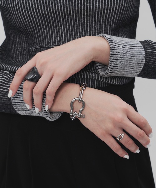 musubore（ムスボレ）の「ポストタートルニット（ニット/セーター・レディース・ホワイト×ブラック/パープル/グリーン・FREE）」の10枚目の写真