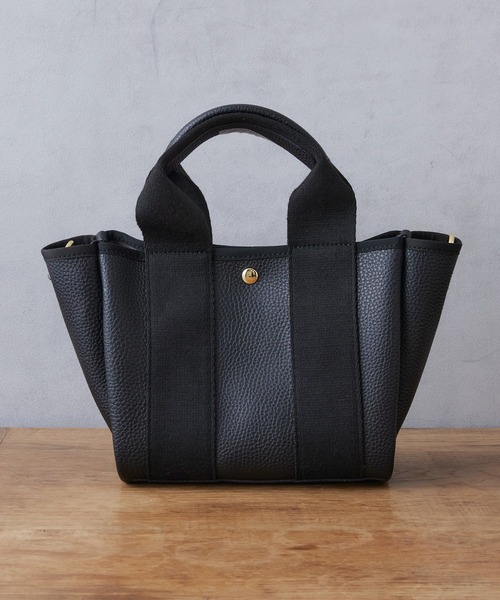 cache cache（カシュ カシュ）の「cache cache 太ショルダー付き2wayトートバッグ S（トートバッグ・レディース・アイボリー/グレー/ブラック・フリー）」の4枚目の写真