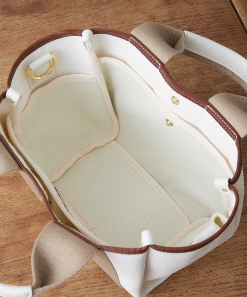 cache cache（カシュ カシュ）の「cache cache 太ショルダー付き2wayトートバッグ S（トートバッグ・レディース・アイボリー/グレー/ブラック・フリー）」の12枚目の写真