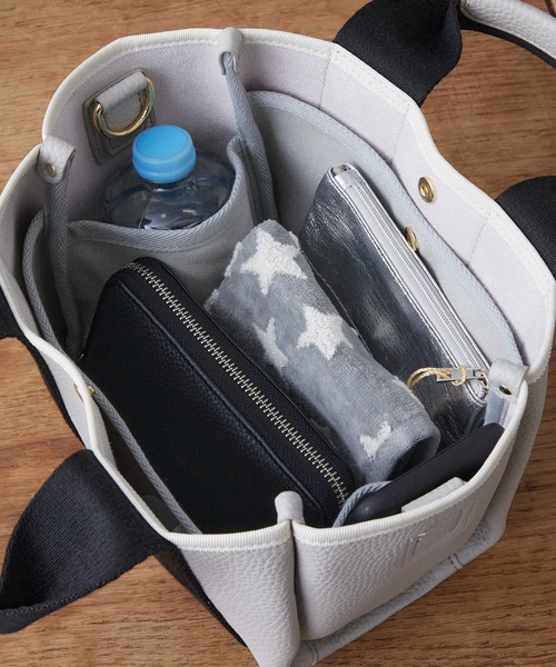 cache cache（カシュ カシュ）の「cache cache 太ショルダー付き2wayトートバッグ S（トートバッグ・レディース・アイボリー/グレー/ブラック・フリー）」の6枚目の写真