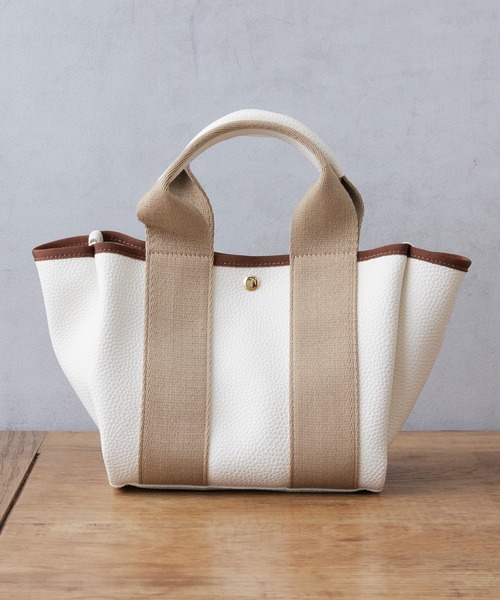 cache cache（カシュ カシュ）の「cache cache 太ショルダー付き2wayトートバッグ S（トートバッグ・レディース・アイボリー/グレー/ブラック・フリー）」の13枚目の写真