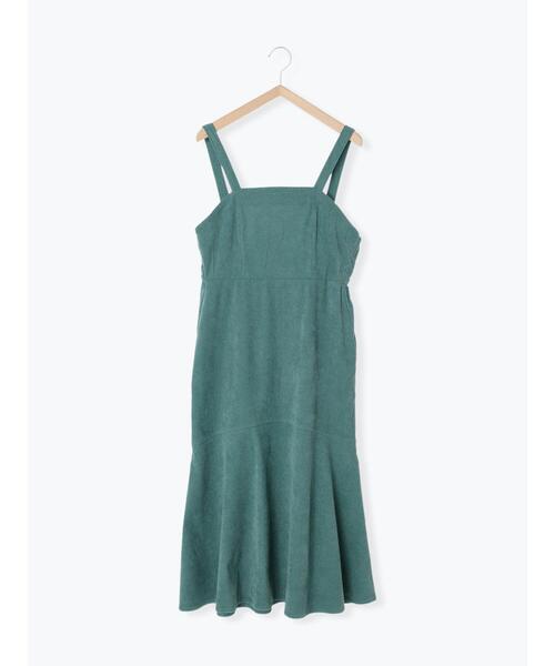 ehka sopo(エヘカソポ)の「コーデュロイマーメイドジャンスカ(ワンピース・レディース・ブラウン/グリーン/ベージュ・フリ-)」の1枚目の写真