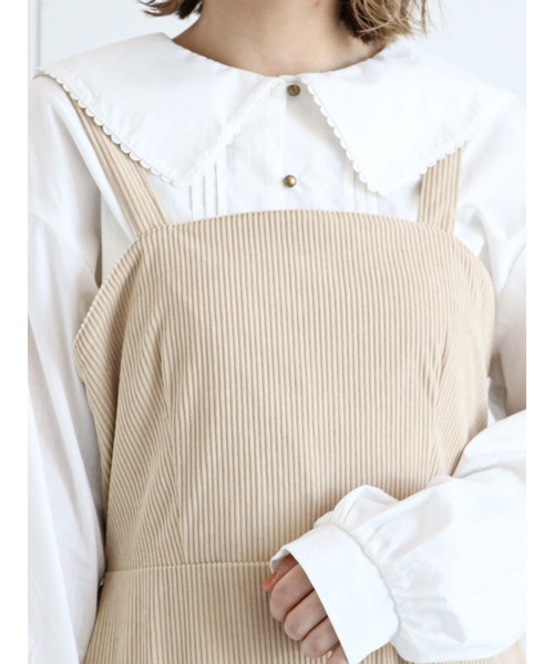 ehka sopo(エヘカソポ)の「コーデュロイマーメイドジャンスカ(ワンピース・レディース・ブラウン/グリーン/ベージュ・フリ-)」の17枚目の写真