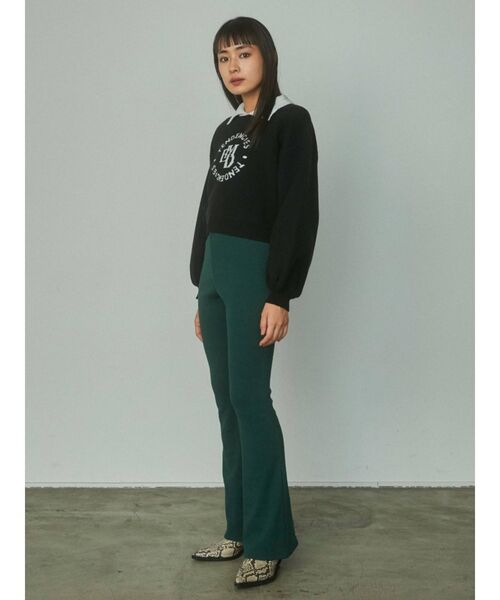 EMODA（エモダ）の「リブフレアダブルボタンパンツ（その他パンツ・レディース・ブラック/グリーン/グレー・SMALL/MEDIUM）」の14枚目の写真