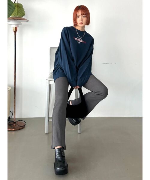 EMODA（エモダ）の「リブフレアダブルボタンパンツ（その他パンツ・レディース・ブラック/グリーン/グレー・SMALL/MEDIUM）」の15枚目の写真