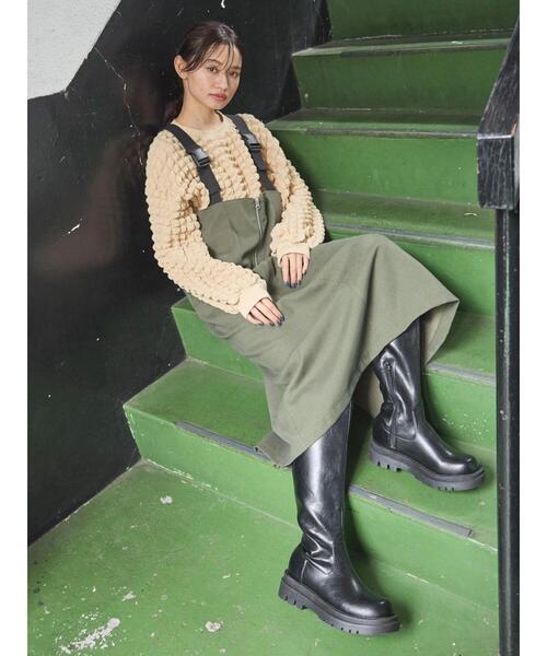 Green　Parks（グリーンパークス）の「・minia ロングブーツ（ブーツ・レディース・ブラック・L/M/LL/S）」の9枚目の写真