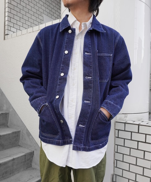 United Athle(ユナイテッドアスレ)の「【 UNITED ATHLE / ユナイテッドアスレ 】 オンス デニム ルーズ フィット カバーオール ジャケット ( サイズ展開 M / L / XL )(デニムジャケット・レディース・インディゴブルー・M/L/XL)」の13枚目の写真