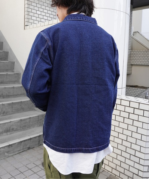 United Athle(ユナイテッドアスレ)の「【 UNITED ATHLE / ユナイテッドアスレ 】 オンス デニム ルーズ フィット カバーオール ジャケット ( サイズ展開 M / L / XL )(デニムジャケット・レディース・インディゴブルー・M/L/XL)」の15枚目の写真
