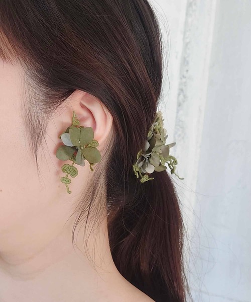 m.soeur（エムスール）の「秋色アジサイのイヤリング（イヤリング・レディース・ブラウン/グリーン/ワインレッド/グレー・FREE）」の20枚目の写真