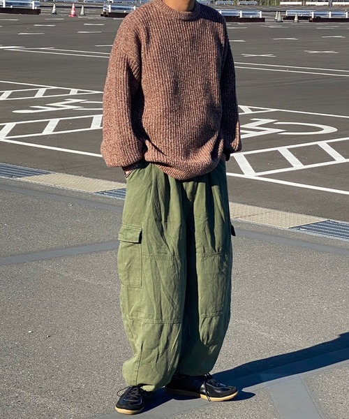 kutir(クティール)の「クルーネックメランジニット(ニット/セーター・メンズ・グレー/ブラウン/ブラック・MEDIUM/LARGE)」の18枚目の写真