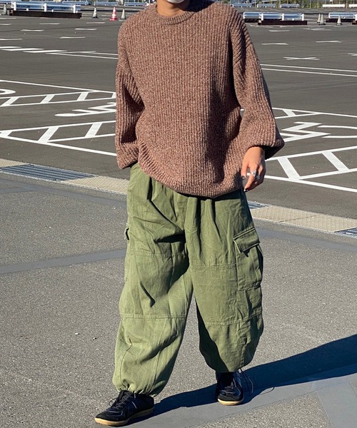 kutir(クティール)の「クルーネックメランジニット(ニット/セーター・メンズ・グレー/ブラウン/ブラック・MEDIUM/LARGE)」の19枚目の写真