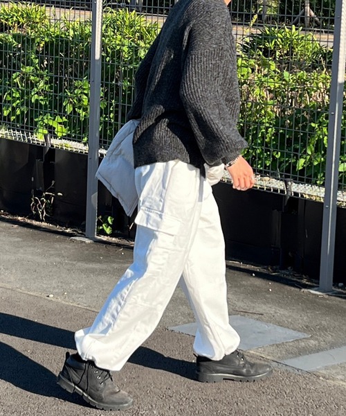 kutir(クティール)の「クルーネックメランジニット(ニット/セーター・メンズ・グレー/ブラウン/ブラック・MEDIUM/LARGE)」の6枚目の写真