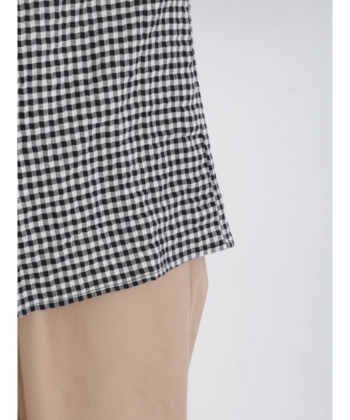 Samansa Mos2（サマンサ モスモス）の「襟シャーリングメローブラウス（シャツ/ブラウス・レディース・オフホワイト/ブルー/ブラック/ベージュ・ﾌﾘ-）」の16枚目の写真