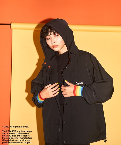 ear PAPILLONNER(イアパピヨネ)の「【Polaroid(ポラロイド)】 撥水ウィンドブレーカー(その他アウター・レディース・ブラック・FREE)」の6枚目の写真
