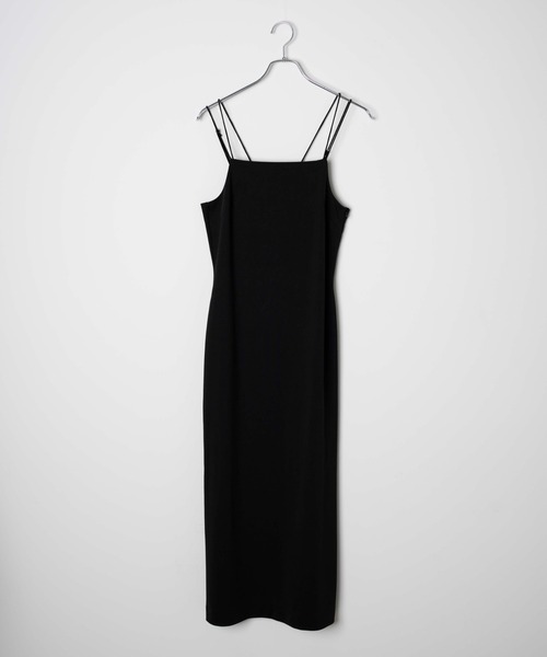 WEGO(ウィゴー)の「WEGO/スリット入りキャミワンピ(ワンピース・レディース・ブラック・FREE)」の5枚目の写真