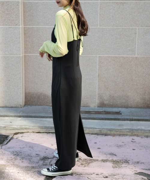 WEGO(ウィゴー)の「WEGO/スリット入りキャミワンピ(ワンピース・レディース・ブラック・FREE)」の11枚目の写真