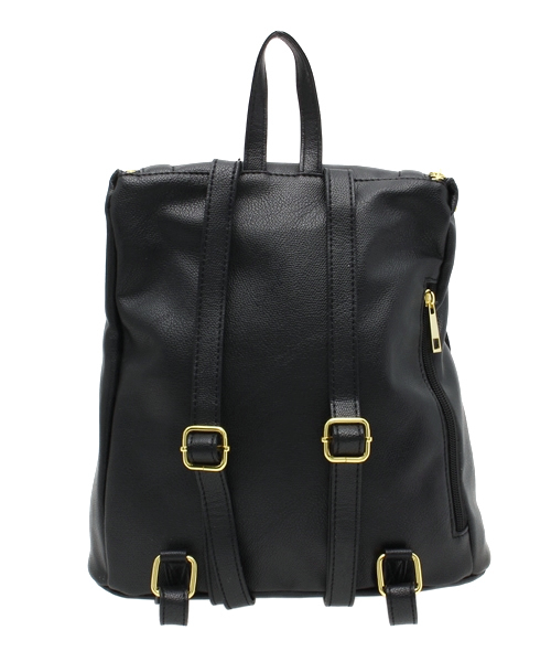 WEGO(ウィゴー)の「WEGO/ZIP2ポケットリュック(バックパック/リュック・レディース・ブラック・FREE)」の3枚目の写真