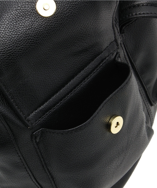 WEGO(ウィゴー)の「WEGO/ZIP2ポケットリュック(バックパック/リュック・レディース・ブラック・FREE)」の7枚目の写真