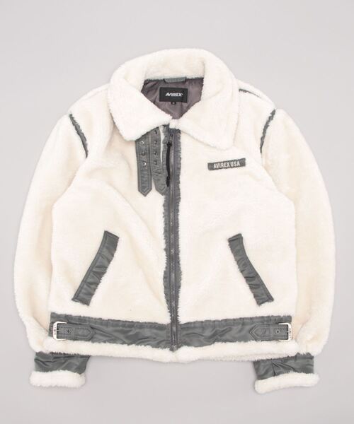 avirex b-3ボア　フライトジャケット　フードxl古着アメカジ中綿 AVIREX アビレックス レトロ ボア B-3 ジャケット