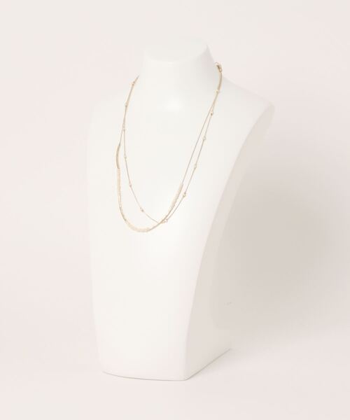 Cupid Heart（キューピッドハート）の「【Cupid Heart】結婚式アクセ　パールｘチェーン2連ネックレス（ネックレス・レディース・ゴールド・MEDIUM）」の17枚目の写真