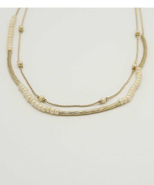 Cupid Heart（キューピッドハート）の「【Cupid Heart】結婚式アクセ　パールｘチェーン2連ネックレス（ネックレス・レディース・ゴールド・MEDIUM）」の14枚目の写真