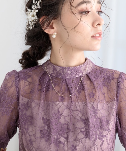 Cupid Heart（キューピッドハート）の「【Cupid Heart】結婚式アクセ　パールｘチェーン2連ネックレス（ネックレス・レディース・ゴールド・MEDIUM）」の11枚目の写真