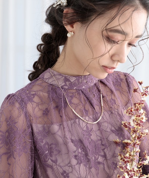 Cupid Heart（キューピッドハート）の「【Cupid Heart】結婚式アクセ　パールｘチェーン2連ネックレス（ネックレス・レディース・ゴールド・MEDIUM）」の7枚目の写真