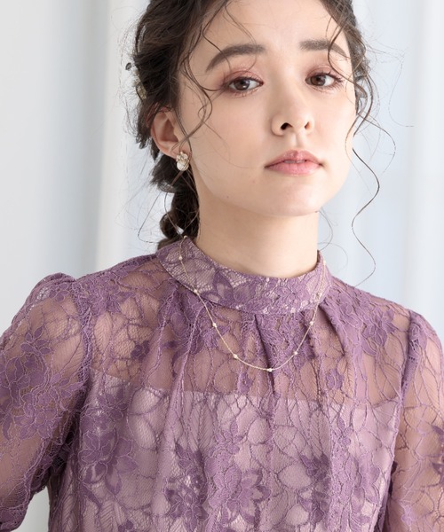 Cupid Heart（キューピッドハート）の「【Cupid Heart】結婚式アクセ　パールｘチェーン2連ネックレス（ネックレス・レディース・ゴールド・MEDIUM）」の9枚目の写真