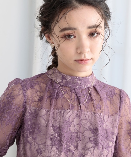 Cupid Heart（キューピッドハート）の「【Cupid Heart】結婚式アクセ　パールｘチェーン2連ネックレス（ネックレス・レディース・ゴールド・MEDIUM）」の10枚目の写真