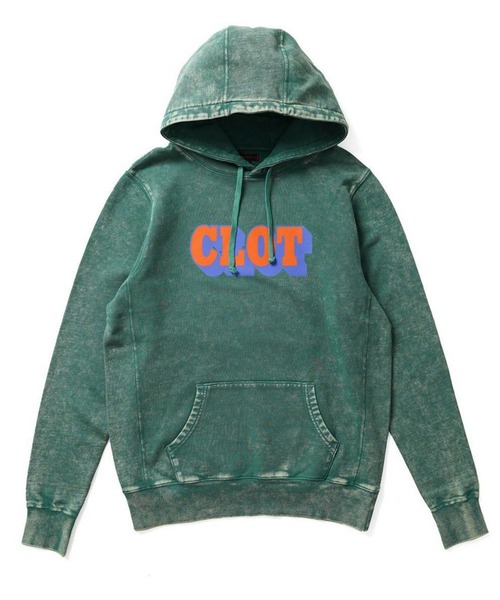CLOT（クロット）の「CLOT SHADOW LOGO HOODIE（パーカー・メンズ・ブラック系/グリーン系/パープル系・L/XL）」の2枚目の写真