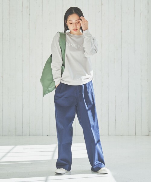 coen（コーエン）の「ミラーロゴプリントロングスリーブTシャツ（Tシャツ/カットソー・レディース・ライトグレー/オフホワイト/ナチュラル・M/L）」の11枚目の写真