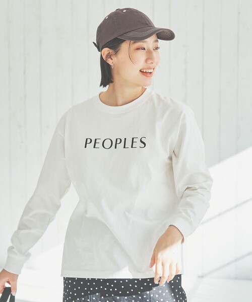 coen（コーエン）の「ミラーロゴプリントロングスリーブTシャツ（Tシャツ/カットソー・レディース・ライトグレー/オフホワイト/ナチュラル・M/L）」の14枚目の写真