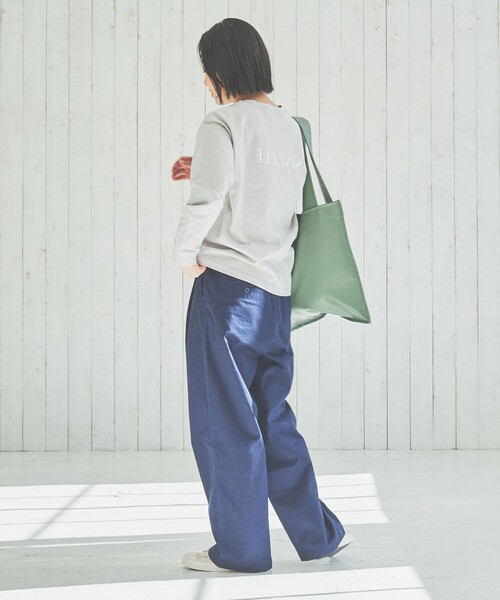 coen（コーエン）の「ミラーロゴプリントロングスリーブTシャツ（Tシャツ/カットソー・レディース・ライトグレー/オフホワイト/ナチュラル・M/L）」の22枚目の写真