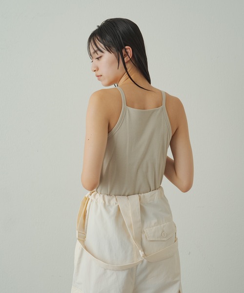 earthy（アーシー）の「earthy_オーガニックコットンアメスリカップ付きキャミソール（キャミソール・レディース・ブラック/オフホワイト/グレー・S）」の19枚目の写真